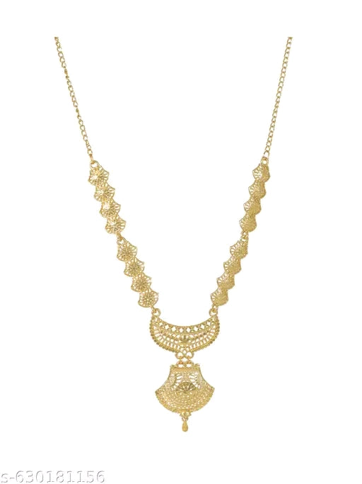 Manikya 24ct Gold Plated 3 Layered Bridal set with matching Earrings.